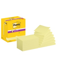 Karteczki samoprzylepne POST-IT Super Sticky Z-Notes do podajnika, 76x127mm, 12x90 kart., żółty