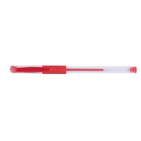 Długopis żelowy OFFICE PRODUCTS, gumowy uchwyt, 0,5mm, czerwony 