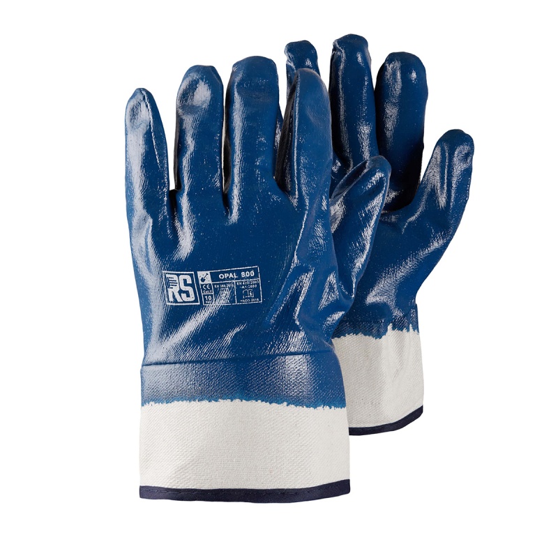 Rękawice RS OPAL 800, typu ciężki nitryl, rozm.11, niebieskie