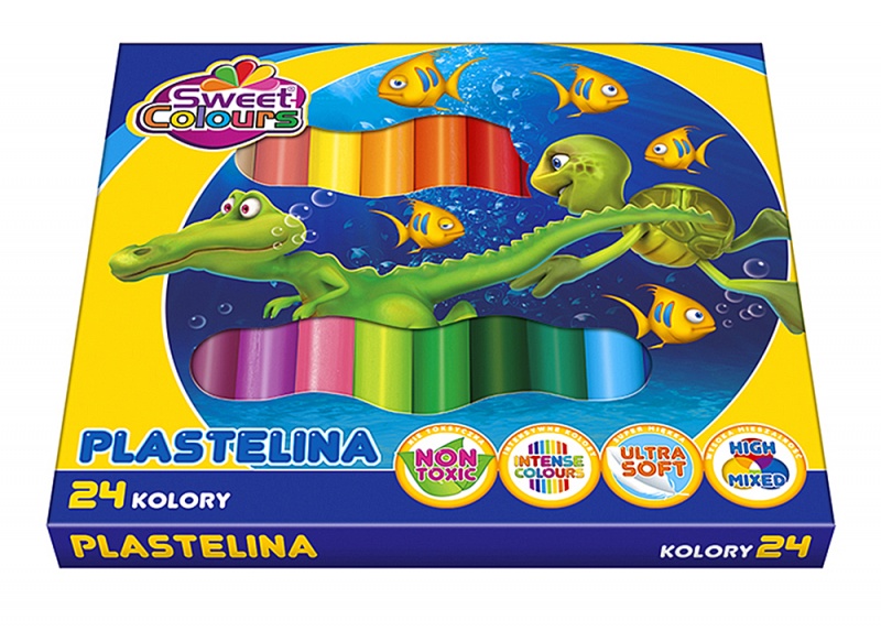 Plastelina SWEET COLOURS, okrągła, 24 kolory 