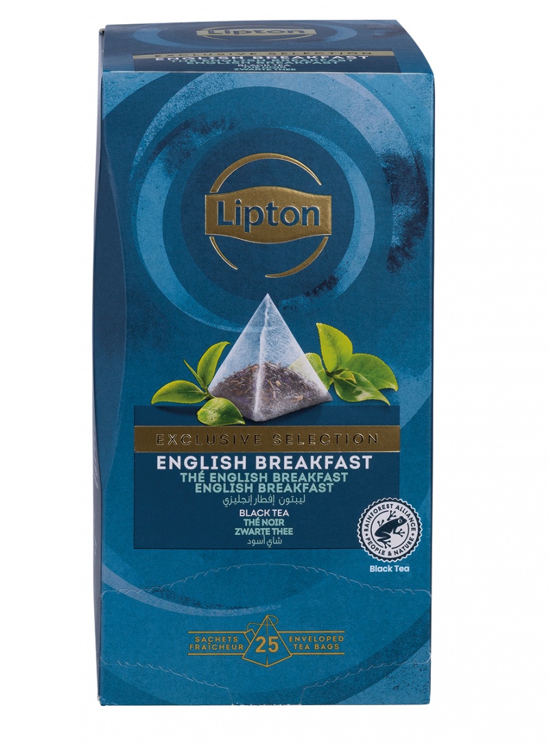 Herbata LIPTON, piramidki, Exclusive Selection, english breakfast, 25 torebek