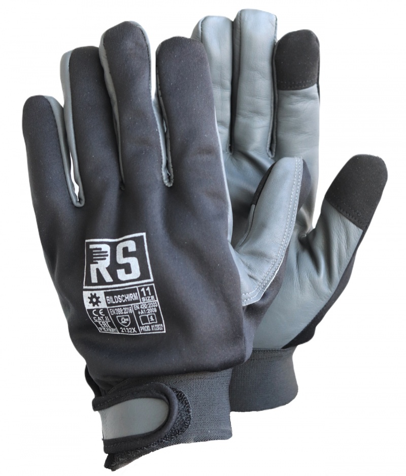Rękawice monterskie RS Bildschrim, LCD, rozm. 11, granatowo-szare