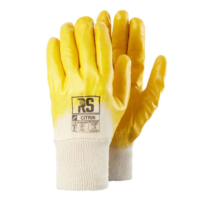 Rękawice nitrylowe lekkie RS Citrin, rozm. 11, żółto-białe