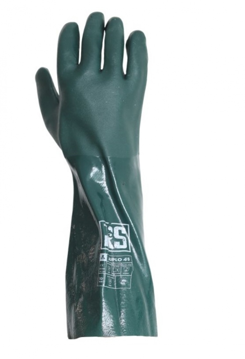 Rękawice chemiczne RS Duplo, 45 cm, rozm. 10, zielone 