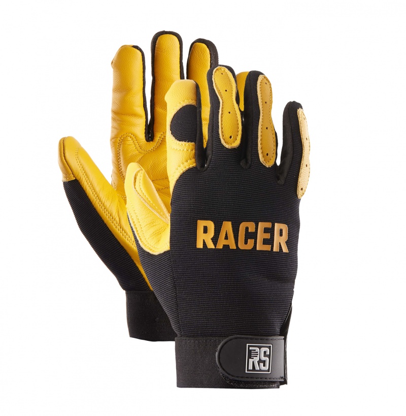 Rękawice typu mechanik RS Racer, rozm. 9, żółto-czarne