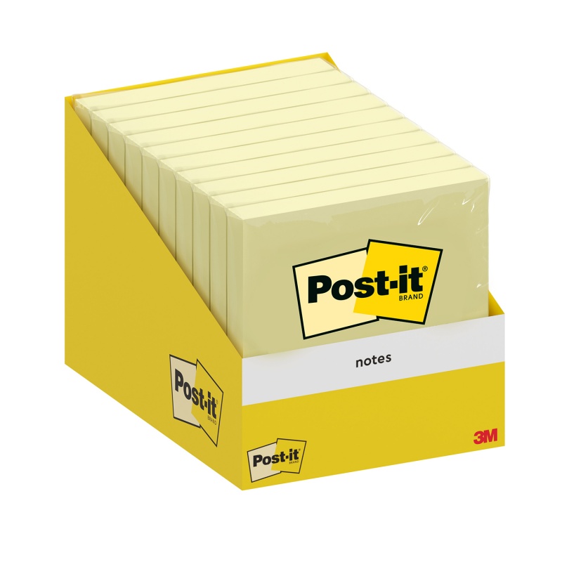 Karteczki samoprzylepne POST-IT, 76x76mm, 1x100 kart., kanarkowy żółty