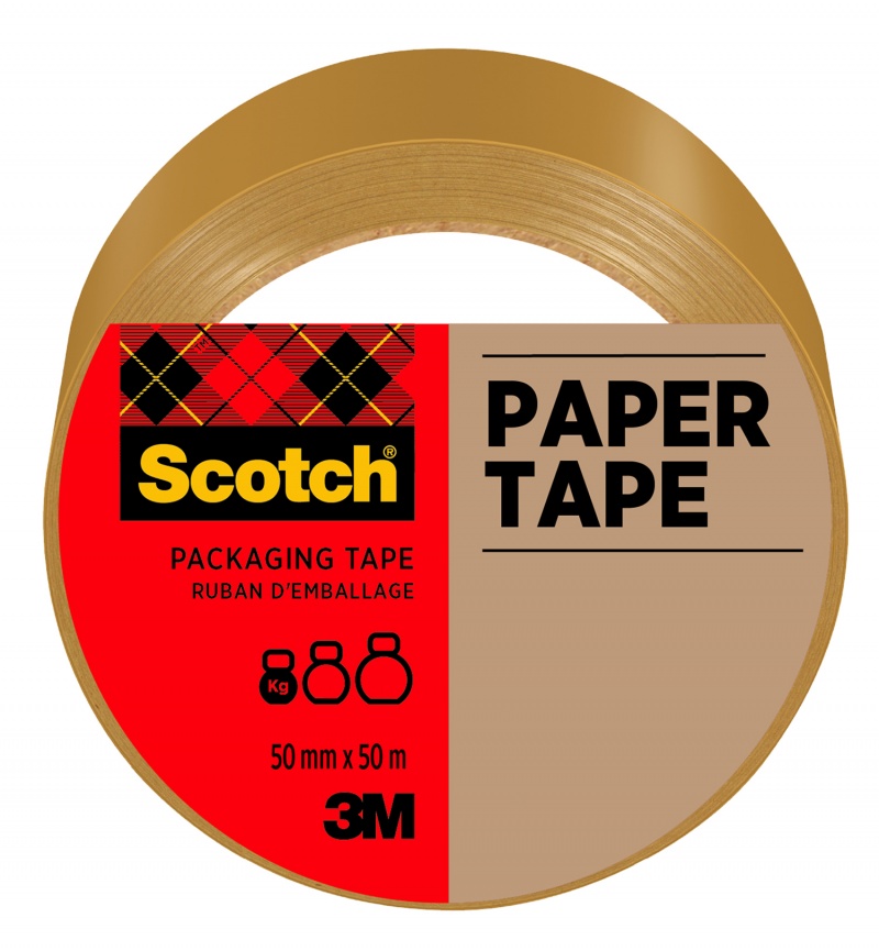 Taśma pakowa SCOTCH® Mailing , papierowa, 50mm x50m, 1szt., brązowa