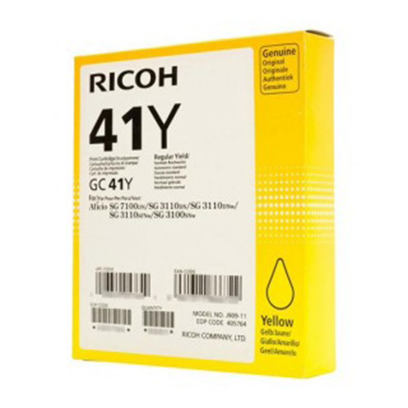 Tusz Ricoh do SG 2100N/3110DN/3110DNW GC 41YL | 600 str. | yellow 