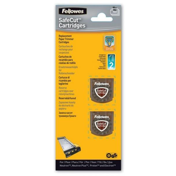 Fellowes kasety SafeCut™ wymienne do trymerów  | 2 ostrza proste