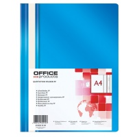 Skoroszyt OFFICE PRODUCTS, PP, A4, miękki, 100/170mikr., niebieski 