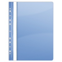 Skoroszyt DONAU, PVC, A4, twardy, 150/160mikr., wpinany, niebieski 