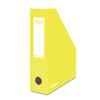 Pojemnik na dokumenty DONAU, karton, ścięty, A4/80mm, lakierowany, żółty 