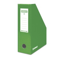 Pojemnik na dokumenty DONAU, karton, ścięty, A4/100mm, lakierowany, zielony 