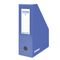Pojemnik na dokumenty DONAU, karton, ścięty, A4/100mm, lakierowany, niebieski