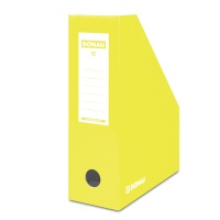 Pojemnik na dokumenty DONAU, karton, ścięty, A4/100mm, lakierowany, żółty 