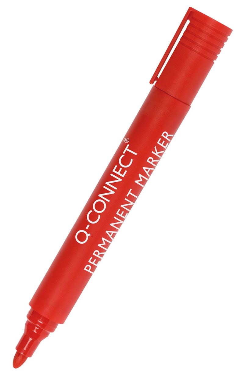 Marker permanentny Q-CONNECT, okrągły, 1, 5-3mm (linia), czerwony