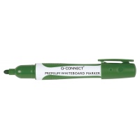 Marker do tablic Q-CONNECT Premium, gum. rękojeść, okrągły, 2-3mm (linia), zielony 