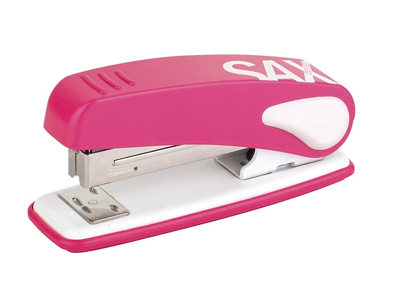 Zszywacz SAX239 Design, zszywa do 25 kartek, display, różowy