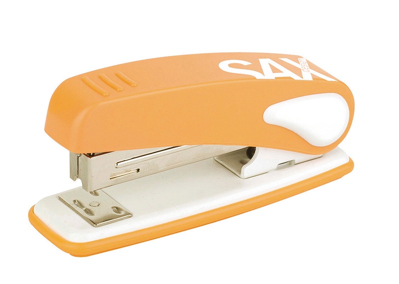 Zszywacz SAX239 Design, zszywa do 25 kartek, display, pomarańczowy 