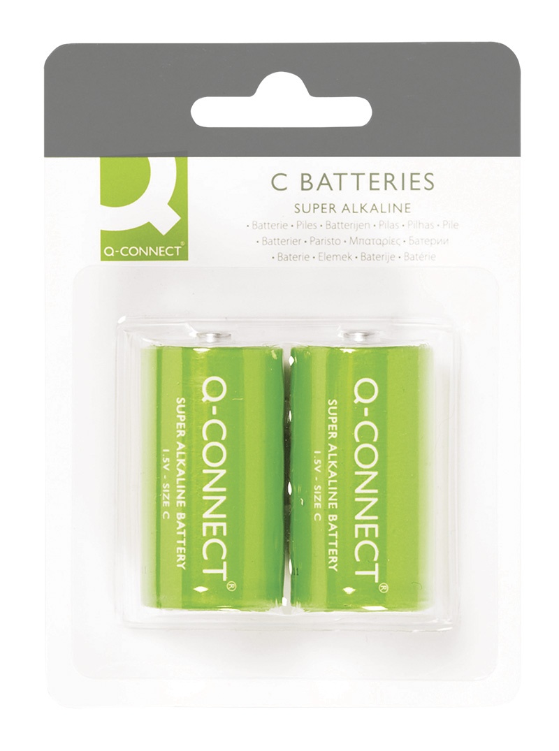 Baterie super-alkaliczne Q-CONNECT C, LR14, 1,5V, 2szt.