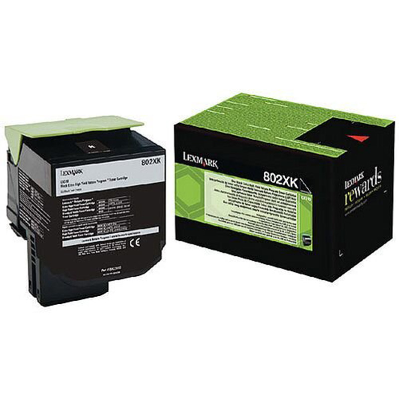 Kaseta z tonerem Lexmark 802XK do CX-510 | zwrotny | 8 000 str. | black