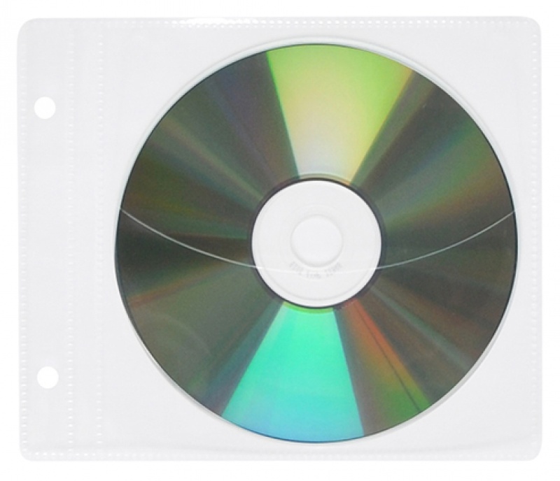 Koperty na płyty CD/DVD OFFICE PRODUCTS, do wpinania, PP, 10szt., transparentny 