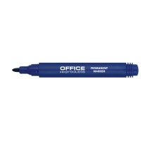 Marker permanentny OFFICE PRODUCTS, okrągły, 1-3mm (linia), niebieski 