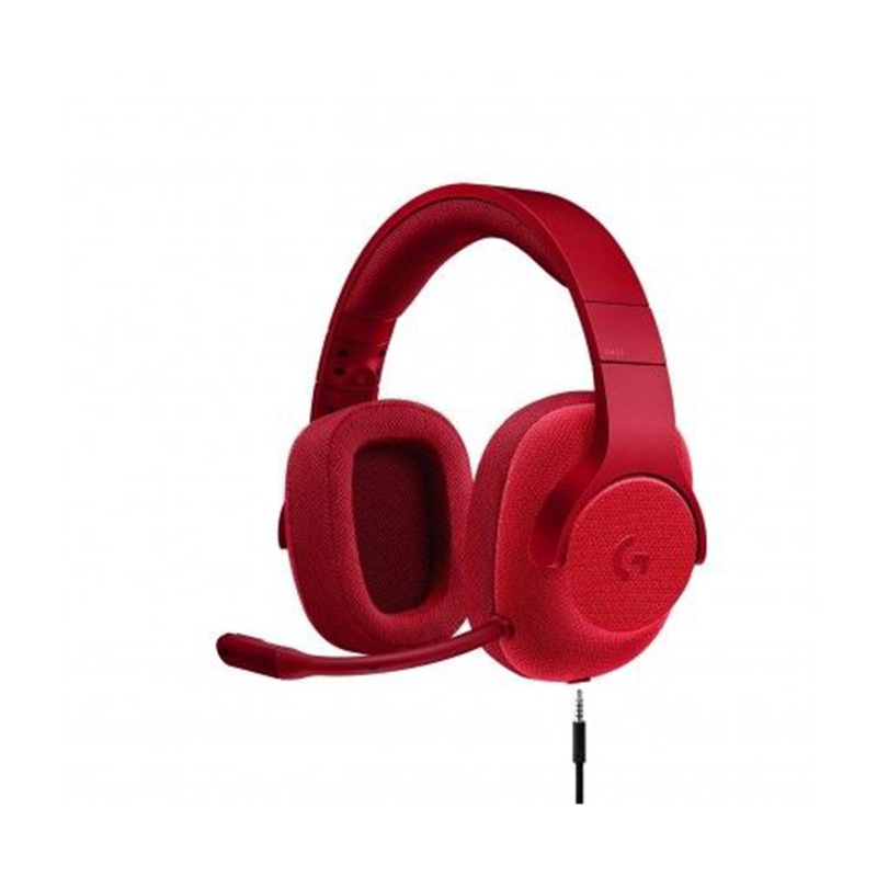 Słuchawki z mikrofonem Logitech G433 Fire czerwone