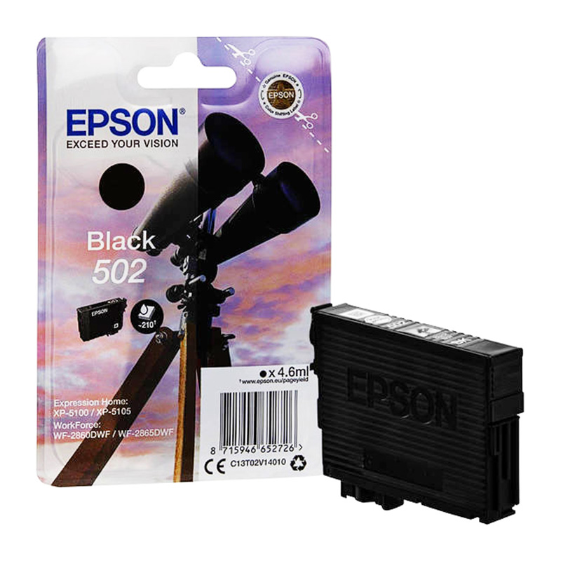 Tusz Epson 502 do  Expression Home XP-5105/XP-5100 | 4,6 ml | Black 