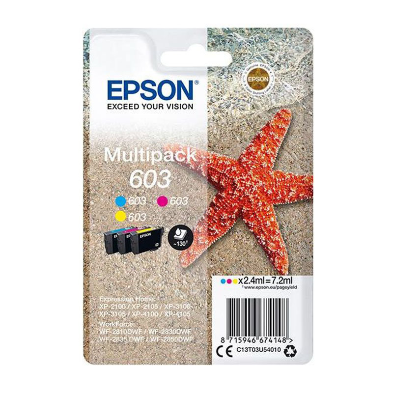 Tusz Epson 603 MultiPack do XP-2100/2105/2150/3155 | CMY | 3 x 2,4ml 