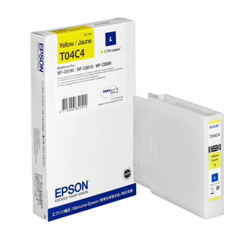 Tusz Epson T04C4 L do WF-C81xx/C86xx | yellow | 1700str | 14ml 