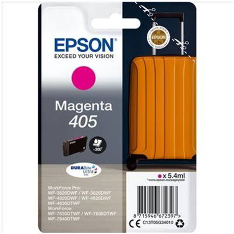 Tusz Epson 405XL  do WF-7835/7830D/7840DTWF | 14,7 ml | Magenta 