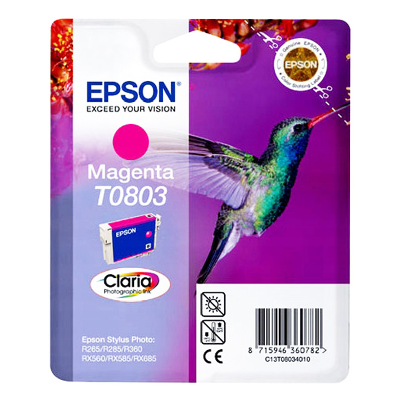Tusz Epson T0803  do Stylus Photo R-265/285/360 RX560  | 7,4ml | magenta 
