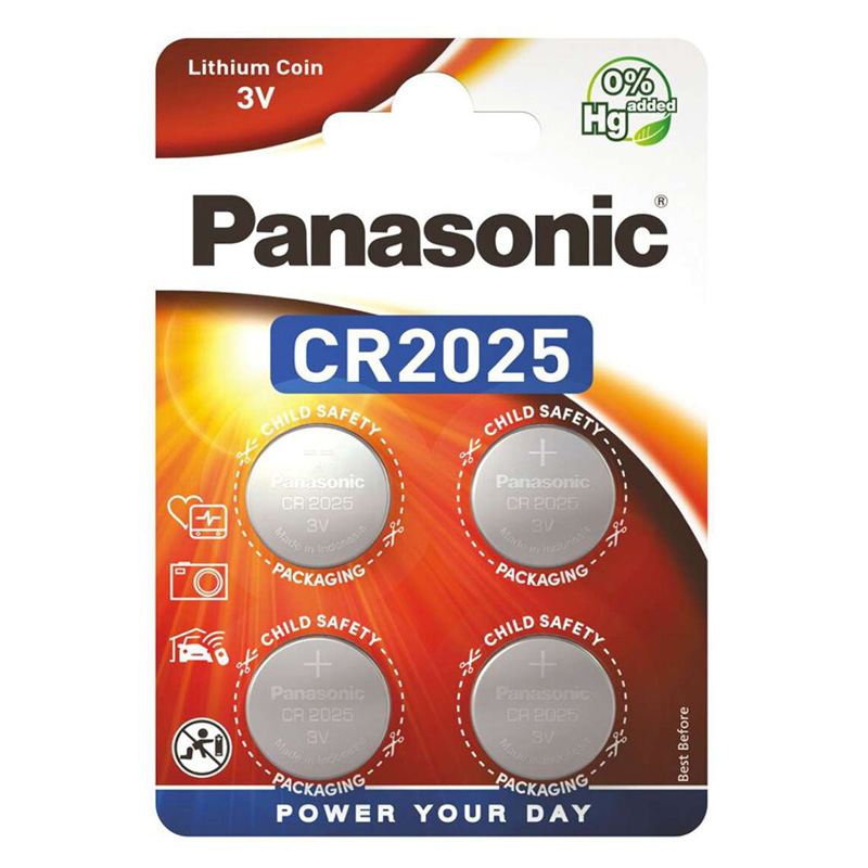 Baterie Panasonic litowo-guzikowe  CR2025/4BP | 4szt. 