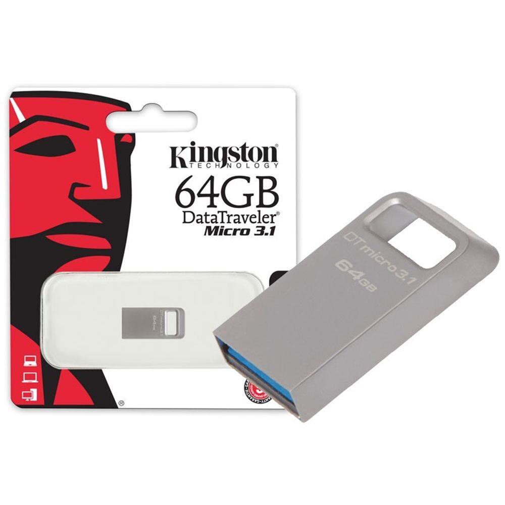 Kingston pamięć DataTravelerMicro | USB 3.1/3.0 | 64 GB | Type-A ultra-compact
