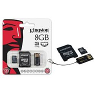 Kingston karta pamięci Micro SDHC Class 4 + czytnik USB2.0 + SD Adapter | 8GB