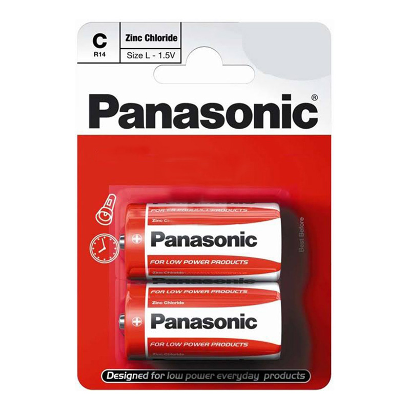 Bateria Panasonic węglowo-cynkowa R14/2BP | 2szt. 