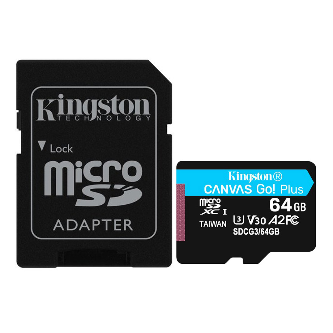 Kingston karta pamięci microSD Canvas Go Plus | 64GB + Adapter