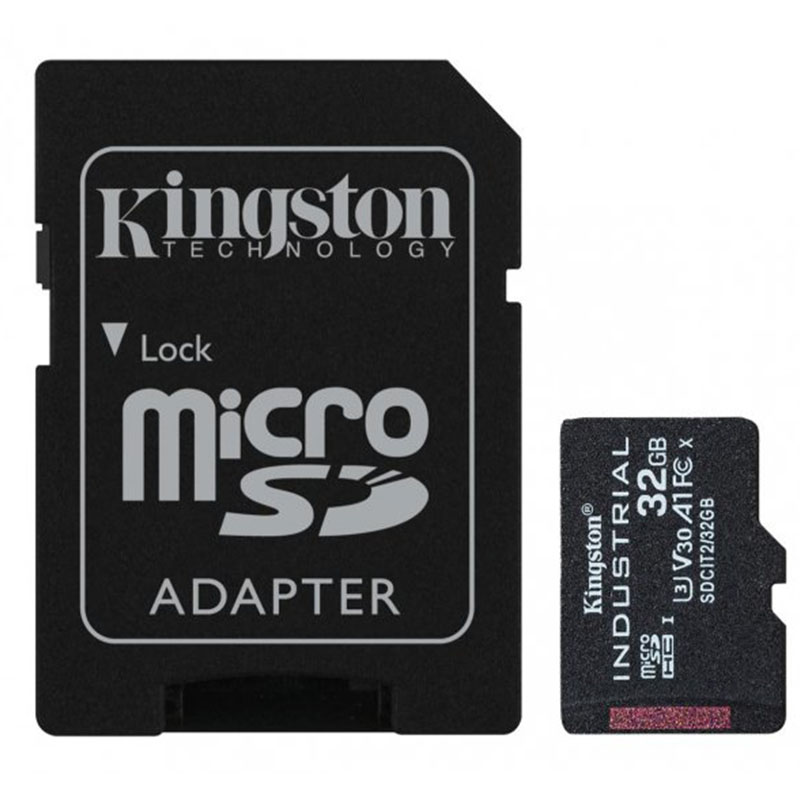 Kingston karta pamięci microSDHC 32 GB Industrial C10 A1 karta pSLC + adapter SD