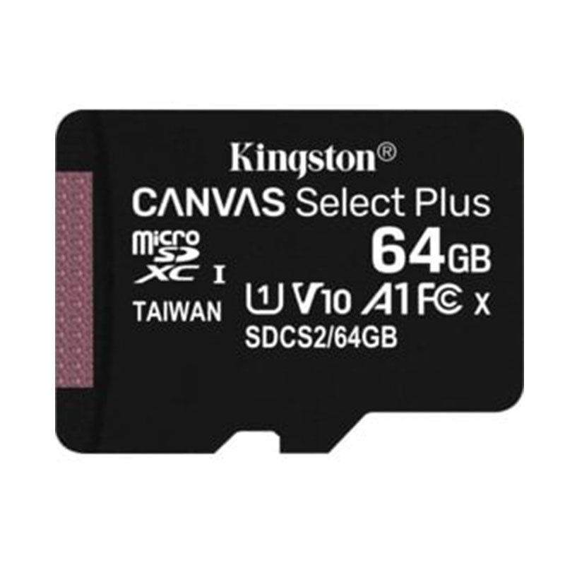 KINGSTON microSDXC Canvas Select Plus 64 GBSP | 100R A1 C10 | bez ADP