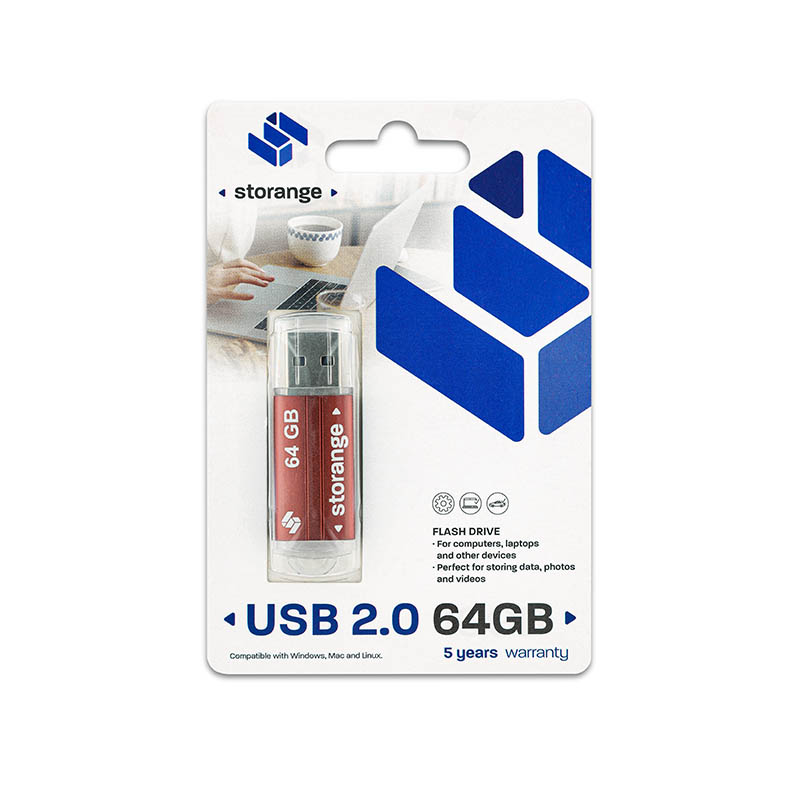 Storange pamięć 64 GB | Basic | USB 2.0 | red