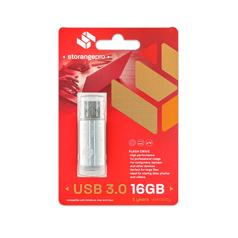 Storange pamięć 16 GB | Basic PRO | USB 3.0 | silver