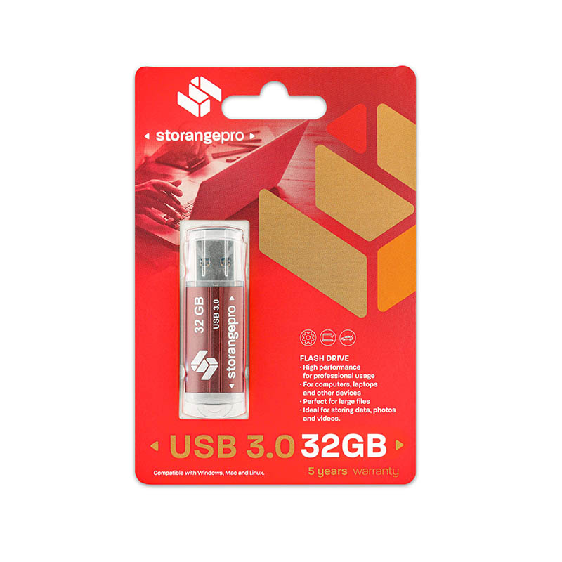 Storange pamięć 32 GB | Basic PRO | USB 3.0 | red
