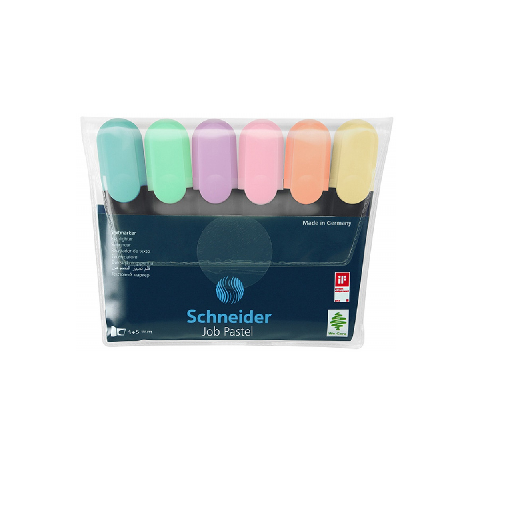 Zestaw zakreślaczy SCHNEIDER Job Pastel 6 szt. mix kolorów